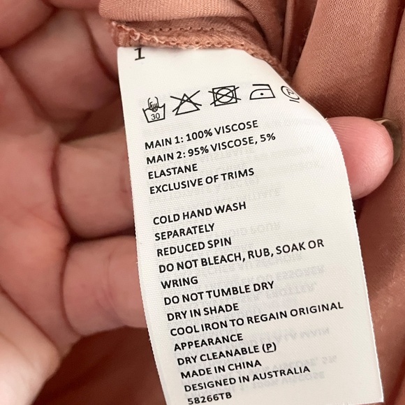 Revolve x Isabella Wrap Bodysuit Bronze Peach Satin Balloon sleeve Sz XXL - Picture 11 of 14